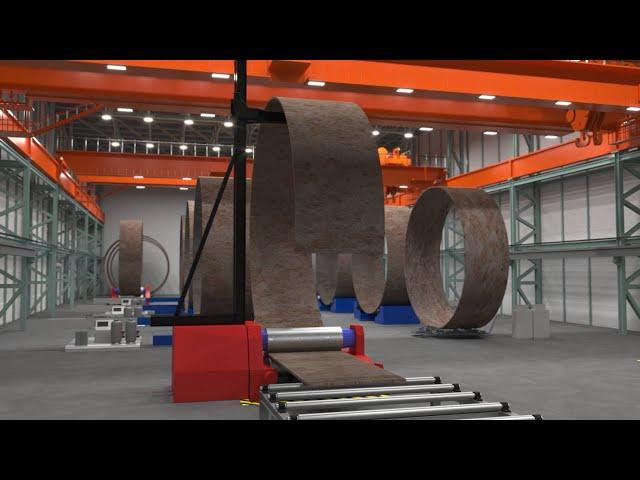 Production Process World’s Largest Monopile Foundation Manufacturing Plant at Sif Group