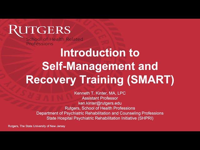 Introduction to SMART Recovery