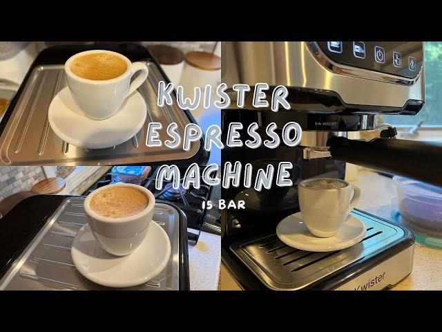 Review & How to Use: Kwister Espresso Machine 15 Bar High Pressure Foaming Coffee Maker