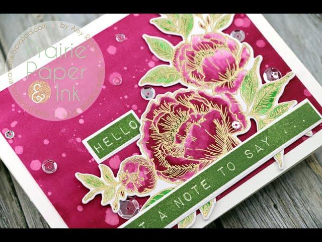 Waffle Flower Peony Notes | Nuvo Aqua Flow Pens