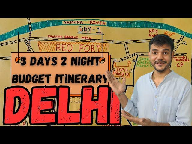 Delhi Budget Itinerary | 3 Days 2 Nights | Best way to Explore Delhi | Places to visit in Delhi 2023