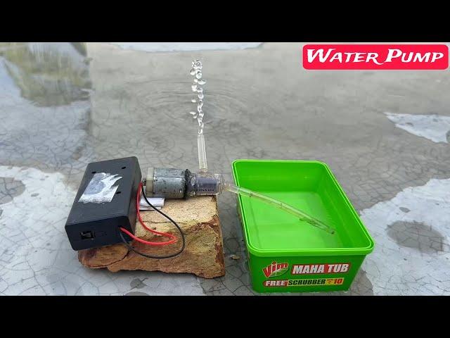 How to Make a Water Pump at Home Using a DC Motor | DIY Water Pump