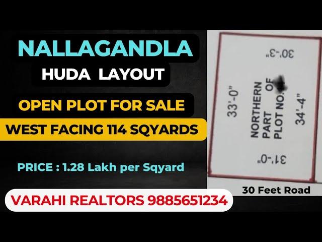 Plots for sale in Nallagandla circle & Flyover Hyderabad Huda Layout