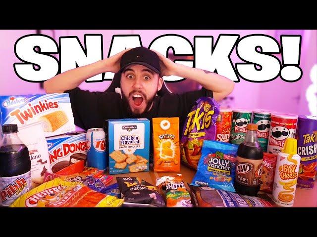 BRIT TRIES AMERICAN SNACKS FOR THE FIRST TIME!