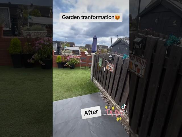 Before & After! #garden #porcelain #landscape #transformation #beforeandafter #builder