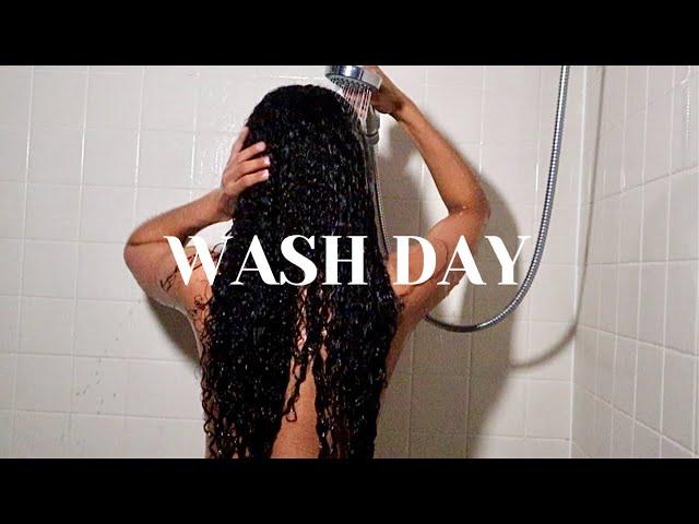 ITS WASH DAY | Hair growth tips, rosemary oil, curly hair routine etc. | #curlyhair #washday