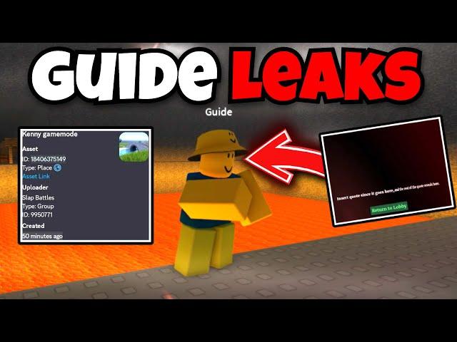 GUIDE Boss Fight MASSIVE LEAKS | Roblox Slap Battles!