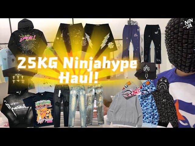 Ninjahype 25kg Clothing Haul! Better than pandabuy (Bape hellstar  Hoodies, Gallery Dept Pants…)