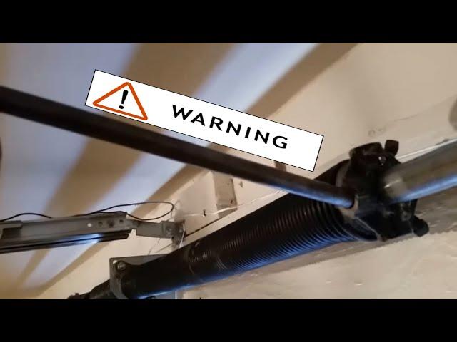 WARNING! What a garage door spring can do if mishandled.