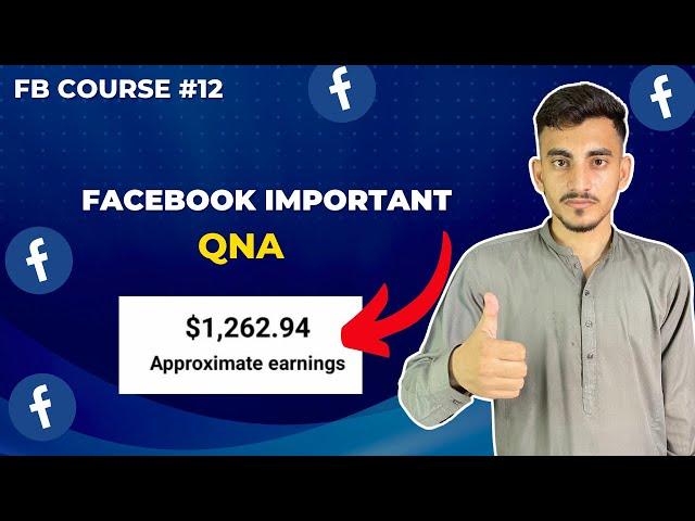 Facebook Earning Course 2024 | Last Video of Facebook Course |Important Qna Video | Copy Paste Work