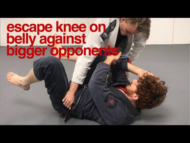 Knee On Belly Escape (Effective Vs Larger Opponents)