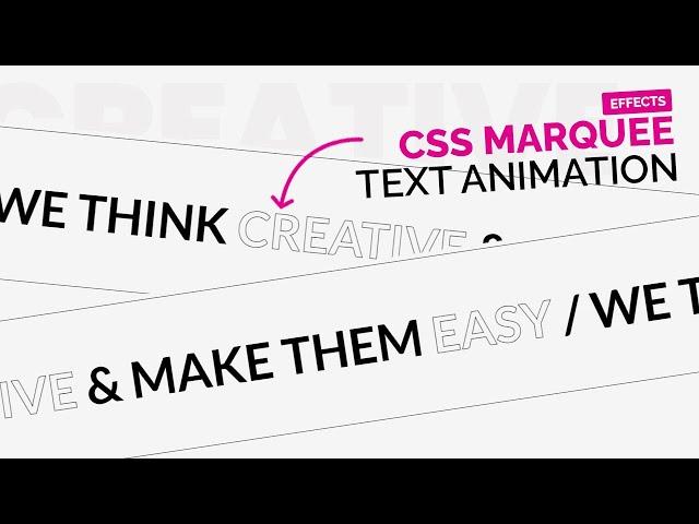 Simple Text Animation Using HTML & CSS | Marquee Text Animation | 2021