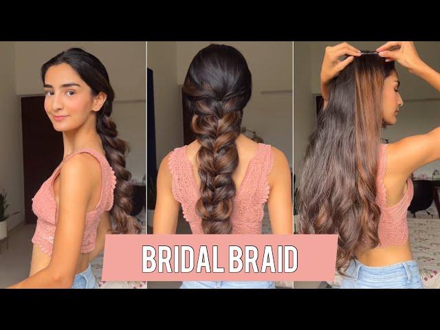 Big Braid Hairstyle For Long Hair | Indian Bridal Braid Hairstyle | Hair Extensions India #shorts