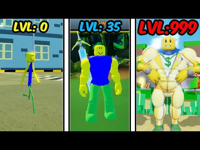 Rich Noob Becomes the STRONGEST in Roblox Strongman Simulator