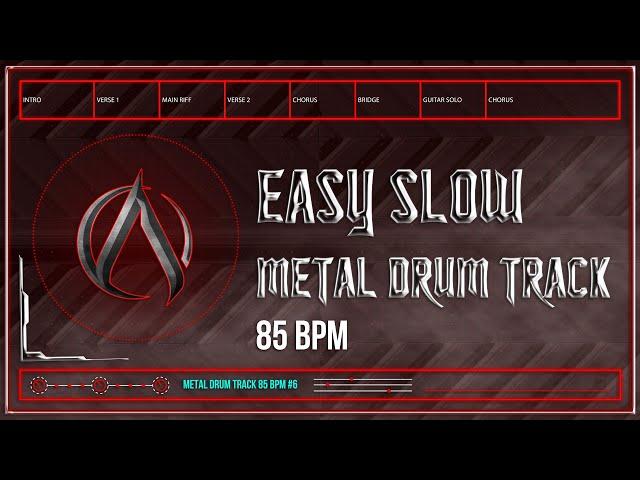 Easy Slow Metal Drum Track 85 BPM | Preset 3.0 (HQ,HD)