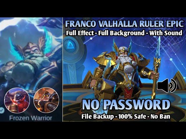 Script Skin Franco Valhalla Ruler Epic | No password | Full Effect | Full Background | With Sound