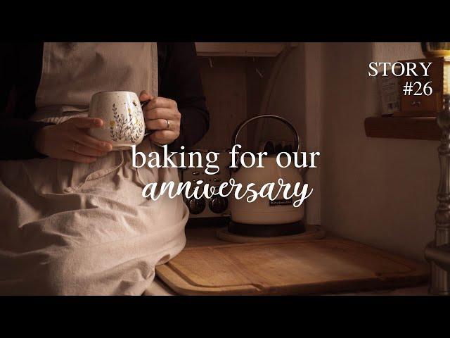 More than 20 yrs - baking a marble cake for our anniversary  - slow living silent vlog quiet vlog