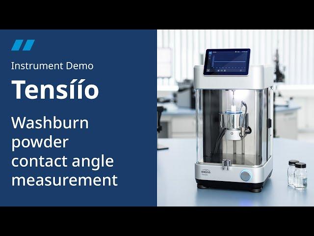 Washburn powder contact angle measurement | Tensíío Instrument Demo