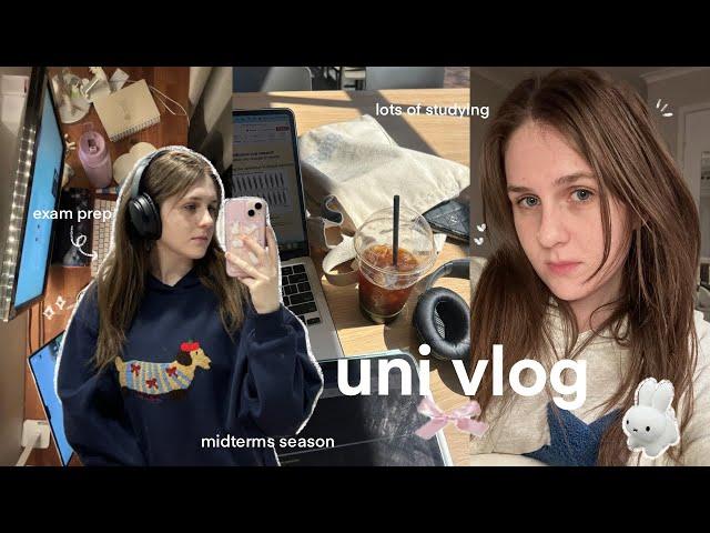 UNI VLOG  Midterms Prep, Lots of Studying, Going to Campus, Productive Uni Routine & Busy Days ˖°