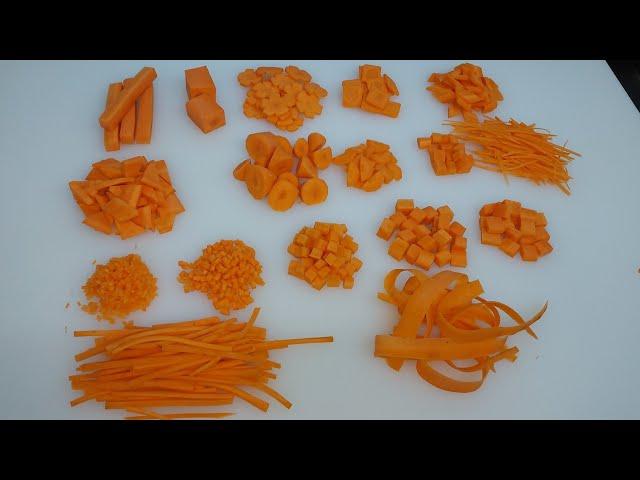 Types Of Vegetable Cuts | Basic Carrot Cuts #knife #knifeskills