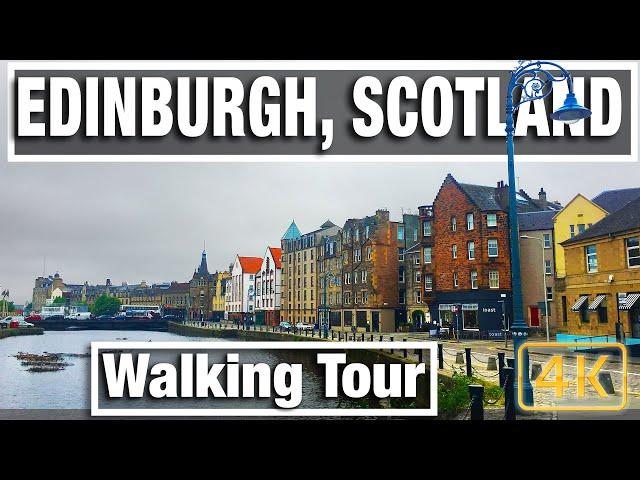 4K City Walks:  Edinburgh, Scotland To Leith - Virtual Walk Walking Treadmill Video