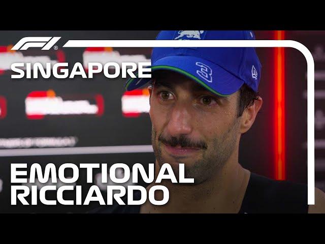 Emotional Daniel Ricciardo Post-Race Interview | 2024 Singapore Grand Prix