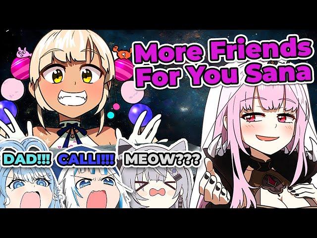 [ Hololive EN ] Calli Left Another Friend For Sana On The Moon