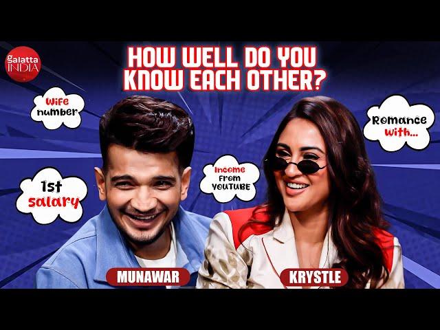 Munawar Faruqui, Ashi Singh, Saqib Ayub & Krystle D'Souza first salary, romance, & YOUTUBE income