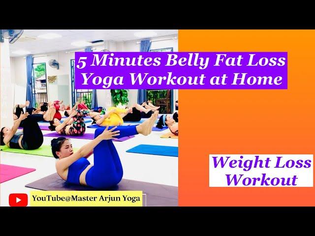 5 Minutes Belly Fat Loss Yoga Workout at Home @MasterArjunYoga