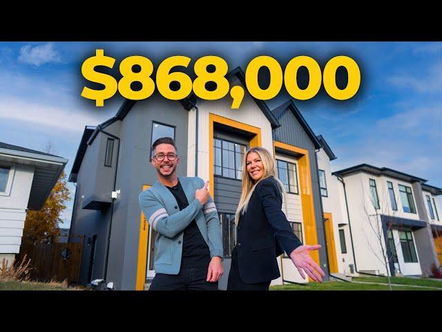 Tour a BRAND NEW $868,000 Designer Infill in Calgary's Highland Park!