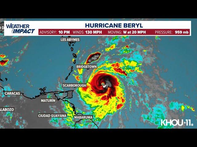 Tracking Hurricane Beryl: Latest forecast cone, spaghetti models and watches/warnings