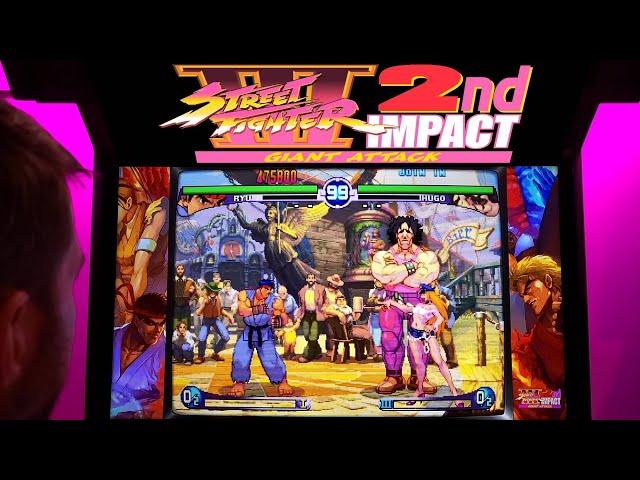 Street Fighter III: 2nd Impact Arcade Cabinet MAME Gameplay w/ Hypermarquee