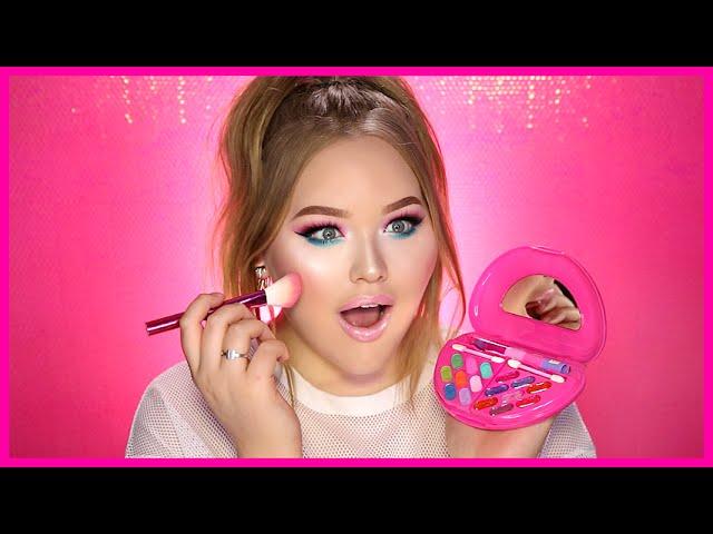 FULL FACE USING ONLY KIDS MAKEUP Challenge | NikkieTutorials