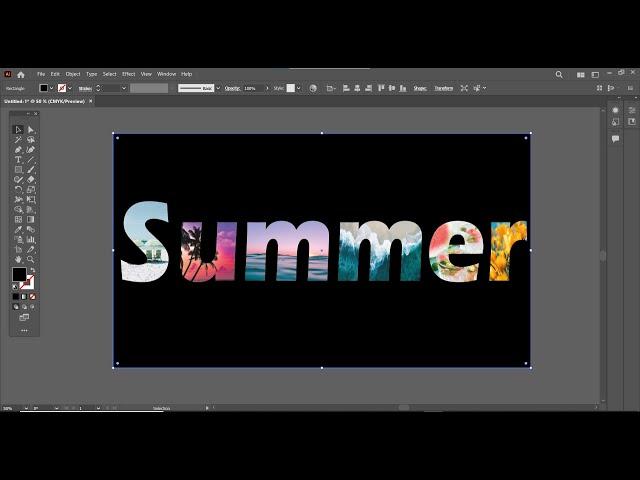 How to Fill Text with Several Different Photos in Adobe Illustrator