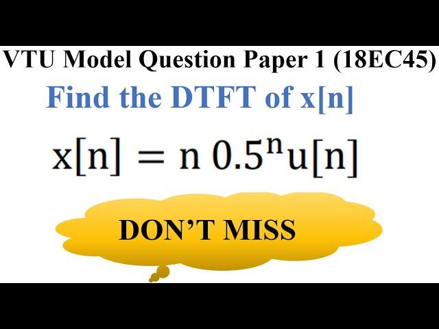 Q8.c Find the DTFT of a sequence | Part 1