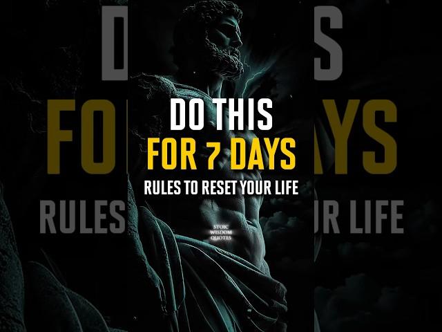 9 Rules to Reset Your Life #stoicism