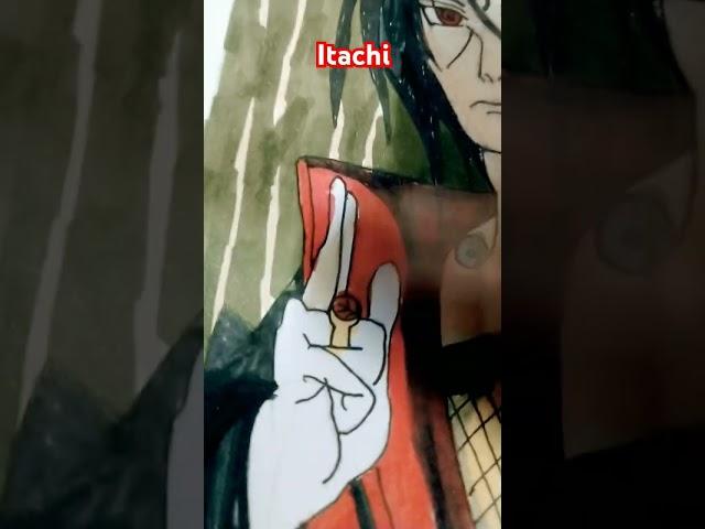 How to make the drawing of Itachi ##shortsvideo##kt