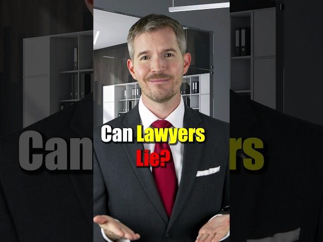 Why Lawyers CAN'T actually lie. #lawyer #court #attorney