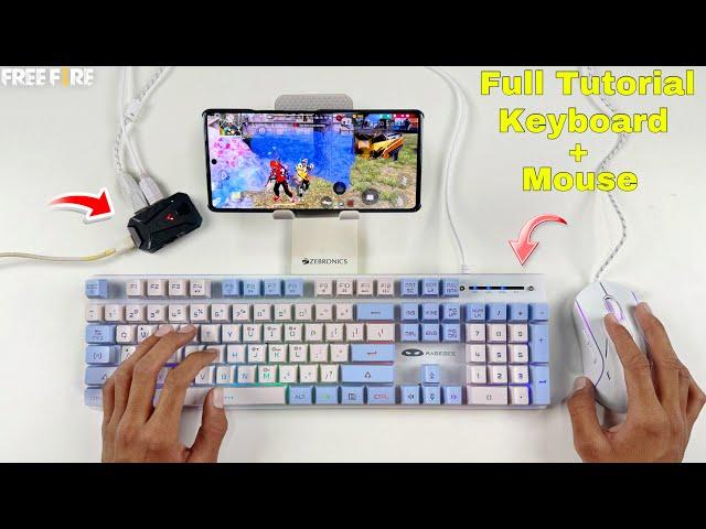 Keyboard or mouse se mobile phone me free fire PC(computer) ke jaise kaise khele full setup tutorial