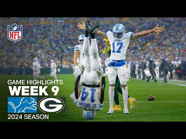 Detroit Lions vs. Green Bay Packers | 2024 Week 9 Game Highlights