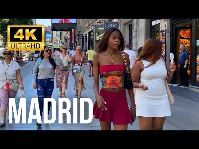 Madrid, Spain  | Walking Tour 4K 60FPS HDR | July 2024 (▶100min)