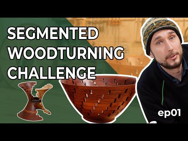 Turning a segmented bowl with no table saw or bandsaw | The Woodturning Challenge Ep 01