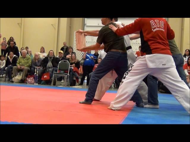 Bill McLarty Break 5 Board Spin Kick