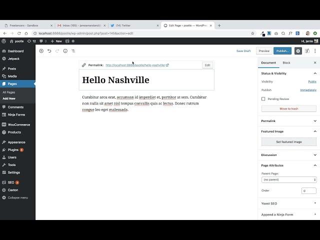 How to edit Page Title Permalinks in WordPress Version 5