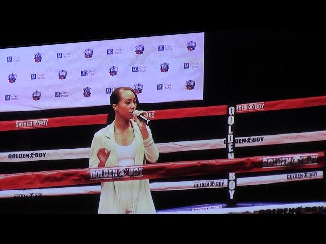 National Anthem - LAPD VS LASD BOXING CHARITY EVENT EsNews Boxing