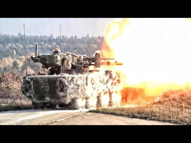 M1128 Mobile Gun & 30mm Stryker Dragoon (ICVD) In Action