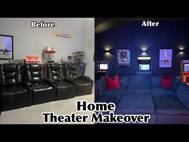 HOME THEATER MAKEOVER|HOME THEATER DECOR IDEAS 2023