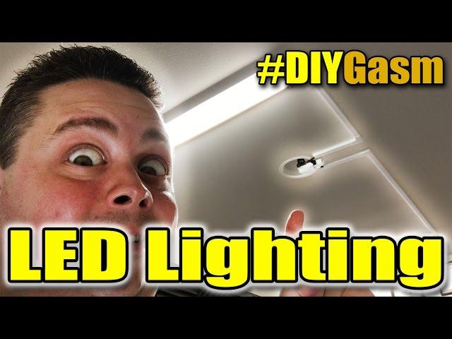 How To Install Cheap LED Shop Lamps Using Existing Lighting Fixture Power - @Barnacules