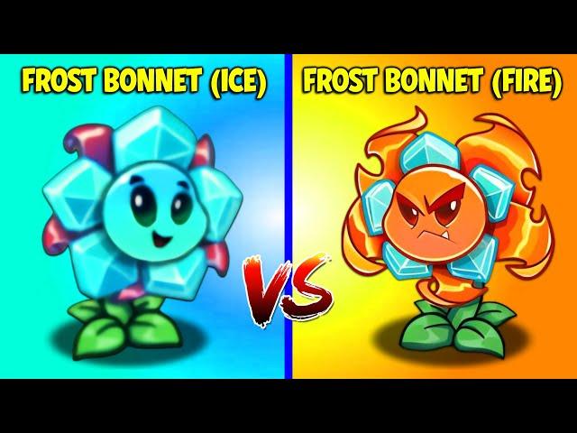 PvZ2 - Compare New Plant FROST BONNET Ice Vs Fire - Who Will WIn? Plant Vs Plant