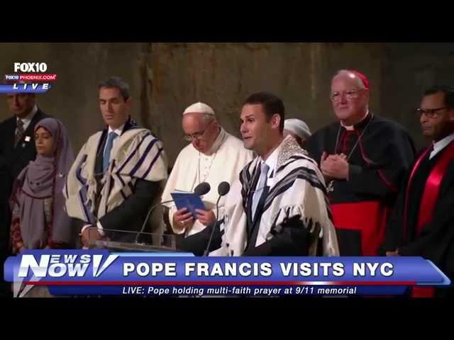 Cantor Azi Schwartz with Pope Francis and 9-11 Memorial Museum